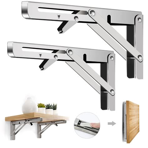 removable metal bracket wall|Heavy Duty Folding Removable Shelf Bracket w/ Zinc Plated .